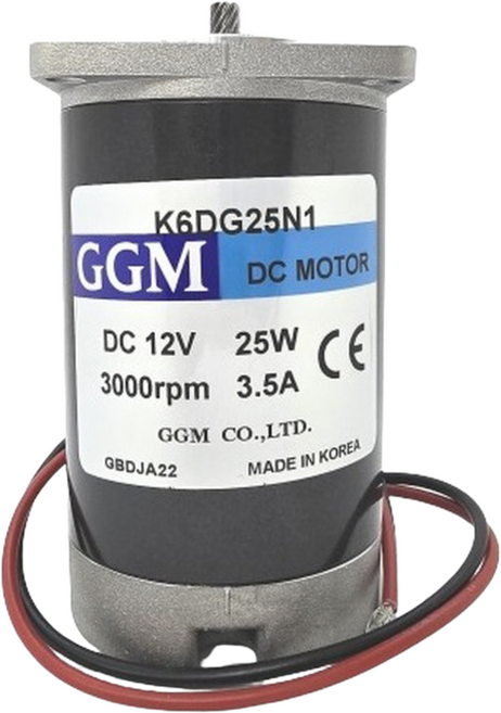 K6DG25N1 지지엠 DC12V 모터 GGM 25W 감속기결합 배터리전원모터, 1개