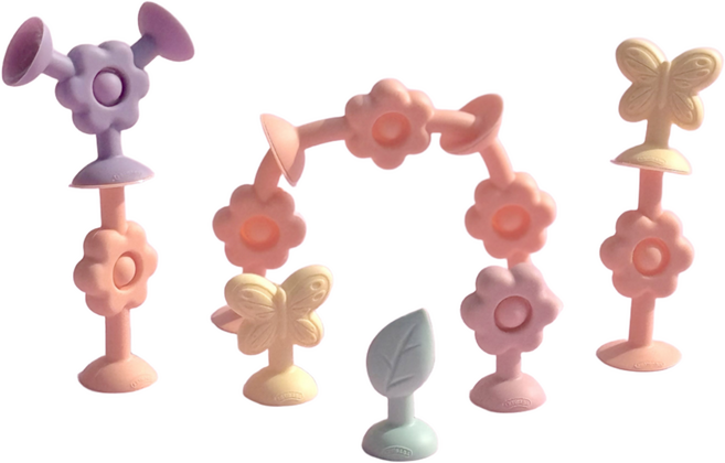 아티바바 플라워 소프트 블럭 18PCS (오징어 팝콘 블럭 호환), 단품