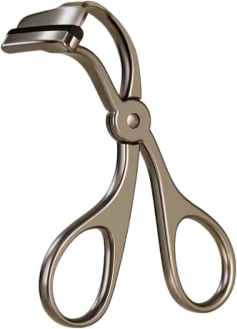 초보자용 다각도 조절 무테 티타늄 뷰러, 1개, 은색