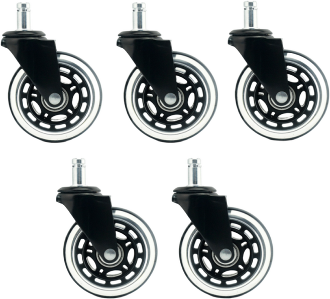 의자바퀴 고급형 캐스터 우레탄 부품교체 3인치 DIY 5P, 1세트