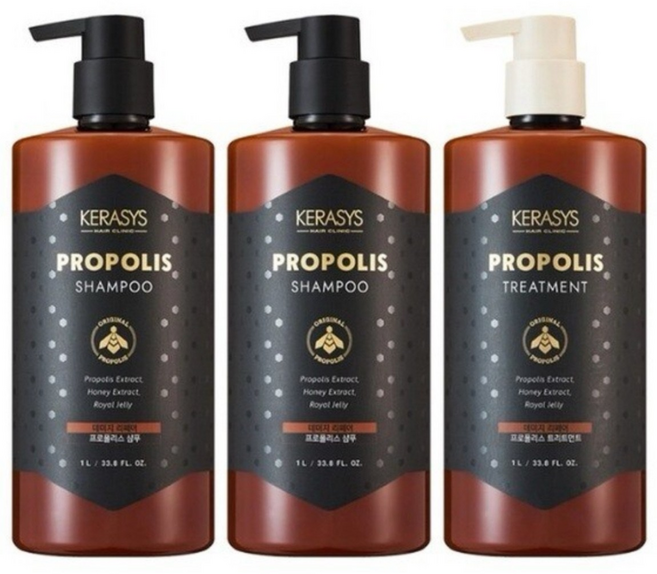 케라시스 프로폴리스 데미지 리페어 샴푸4+트리트먼트4, 8개, 1L