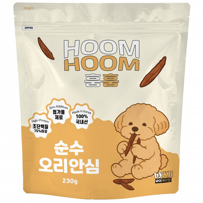 첨가물 없는 국내산 강아지 간식 훔훔 순수 오리안심 육포 230g, 1개