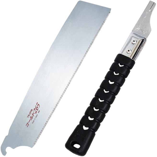 타지마 톱날 265mm 철마 톱자루 톱대 소 나무 목공 톱 세트, 1개