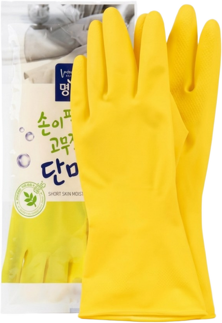 고무장갑 단미니 미니장갑 미니 고무장갑 명진, 옐로우, 10개, 소(S)