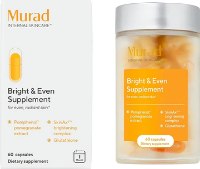 Murad Bright & Even 60캡슐 보충제 글루타치온 비타민 함유 뮤라드, 1개, 60정 - 쿠팡
