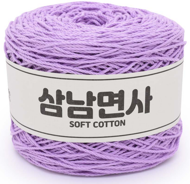 삼남뜨개실 삼남면사 200g 51컬러 코바늘실 뜨개실, 18합 37 라이트 바이올렛 200g 뜨개실, 1개