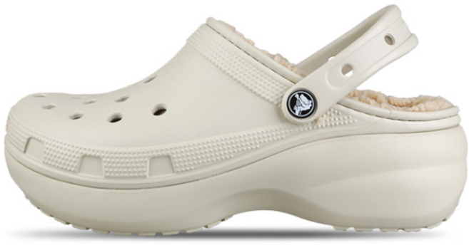 크록스 우먼스 클래식 라인드 플랫폼 여성 겨울 방한 털슬리퍼 207938-2Y2