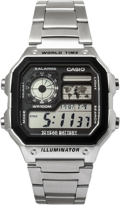 카시오 월드타임 다이버 전자 시계