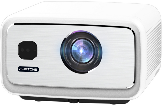 Flixtone D9W Ultra 가정용빔프로젝터 4K 홈시네마 3000안시 풀HD 1080p 3D 안드로이드 스마트빔 30W 스피커 한글지원, 흰색