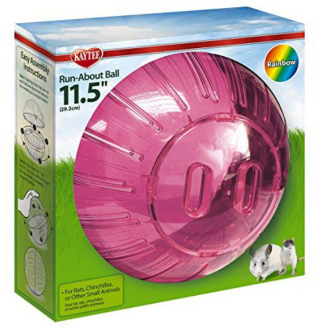 케이티 런어바웃 볼 자이언트 레인보우 소동물 운동볼 29cm, 1, 1개