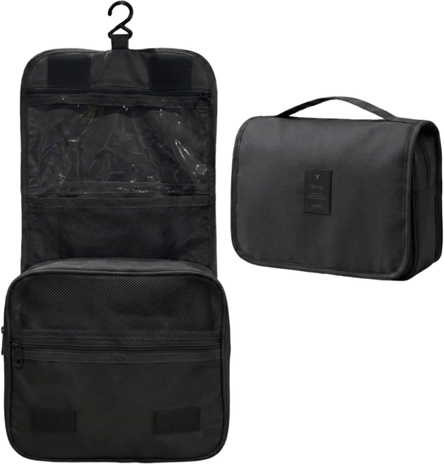 빌리브잇 여행용 세면 파우치 걸이형 방수 화장품 세면도구 수납 가방