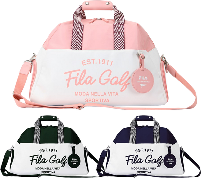 휠라 보스턴백 플레이핏 유니스 경량 골프가방 남녀공용, 네이비