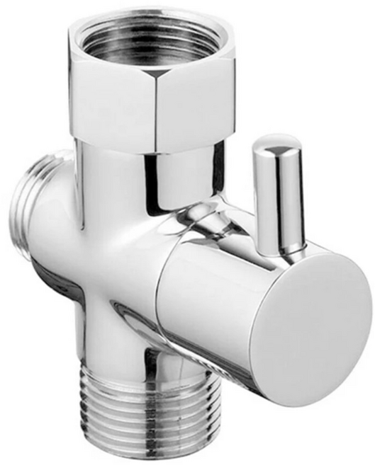 털보몰 욕실수전 3방향조절 듀얼 황동 T밸브, 1개