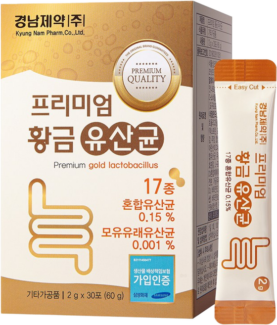 경남제약 프리미엄 황금유산균 2g x 30포, 1개, 60g