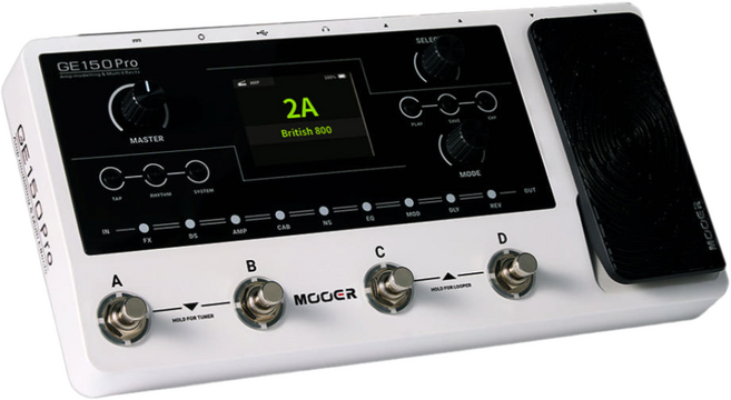 무어 멀티이펙터 GE150 PRO / 앰프 모델링, 화이트, 1개
