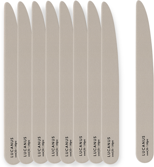 루카너스 어텀 풀컬러 오래가는 국산 양면 네일파일 180그릿, 10개, 토프