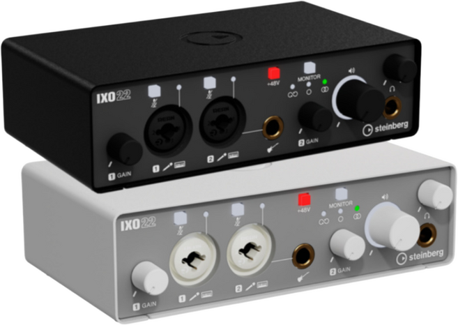 Steinberg IXO22 스테인버그 오디오 인터페이스 루프백 C타입 홈레코딩, 블랙