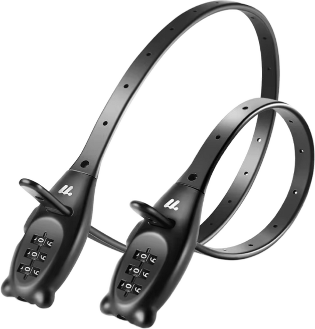 WEST BIKING 자전거 비밀번호 자물쇠 | 3자리 숫자 잠금장치 |, 1개, Black 31CM