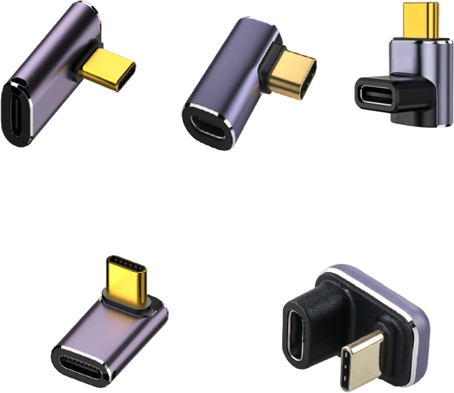 USB4.0 GEN3 40Gbps ㄱ자 꺾임 연장 초고속 젠더 RL016, RL018, 1개