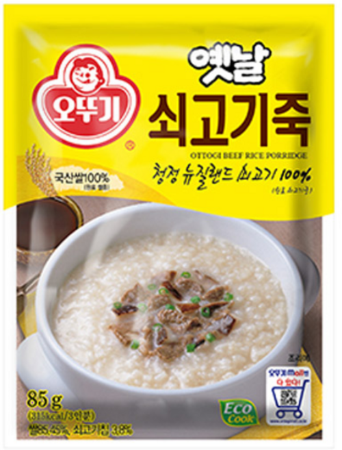 오뚜기옛날 쇠고기죽, 85g, 5개