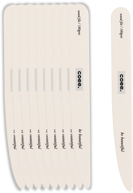 코이 풀컬러 오래가는 국산 양면 네일파일 180그릿, 10개, 화이트