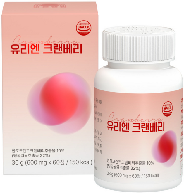 바른웰빙 유리엔 크랜베리 디만노스, 1박스, 60정