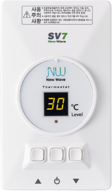 써브텍 온도조절기 SV7 전기판넬 난방용 온도조절기 4kW, 1개