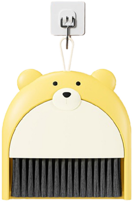 드림시오 곰돌이미니 빗자루 쓰레받기 세트, 엘로우, 1개, 엘로우