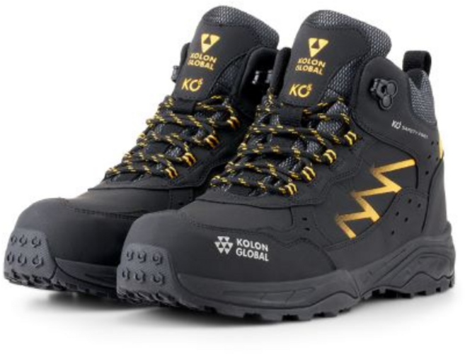 코오롱글로벌 6인치 끈 안전화 블랙 KS-613, BLACK, 1개