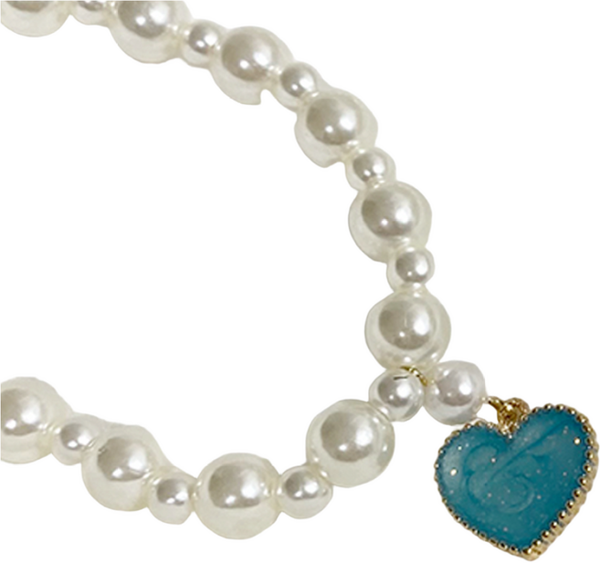 데댕 반려동물 진주 목걸이, 스카이, 1개