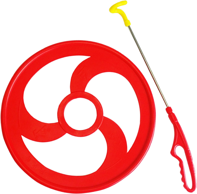 풍선대통령 굴렁쇠 37cm 민속놀이 운동회 체육도구, 1개, 빨강