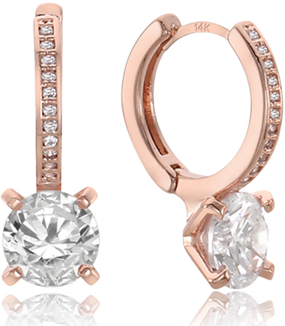 레베르 데일리 드롭 감성 여성 링 귀걸이 14K 골드핀 원터치 귀걸이