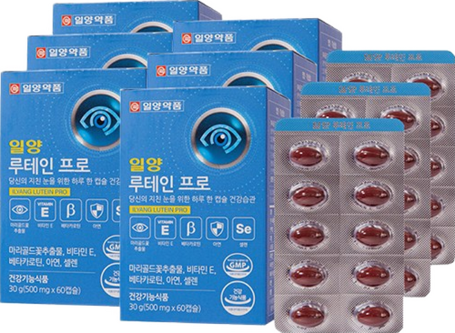일양약품 일양 루테인 프로 500mg 60캡슐 12개월분 일양 눈건강, 60정, 6개