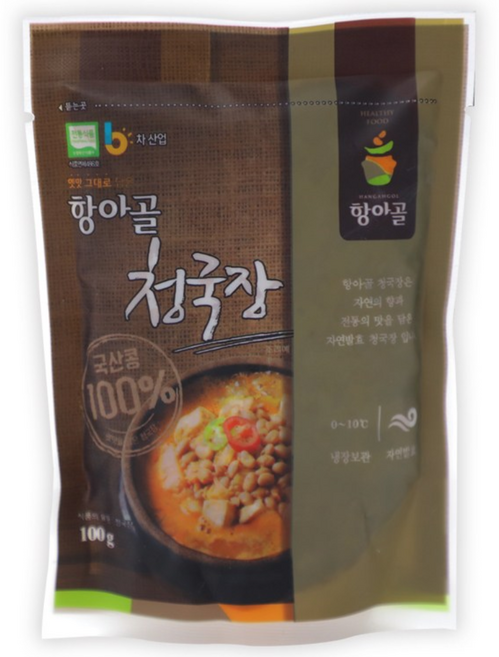 항아골 청국장 100g씩 소포장 국산콩 100% 자연발효 청국장, 100g, 20개