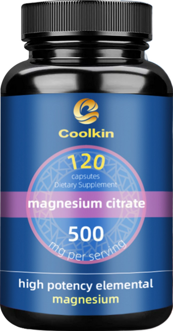 마그네슘 시트레이트 500mg - 신경계를 지원하고 스트레스를 감소시킵니다., 1개, 60정