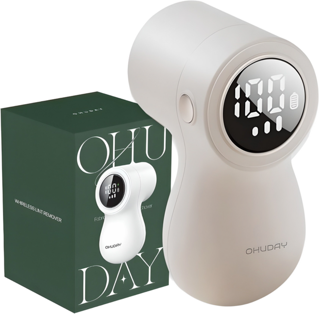 오유데이 파워 보풀제거기 6중날 세탁소용 4세대 3단조절 화이트