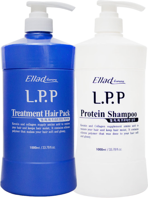 (1+1) 엘라드 오로라 LPP 프로테인 샴푸 + 트리트먼트 총 2000ml, 1개, 1L