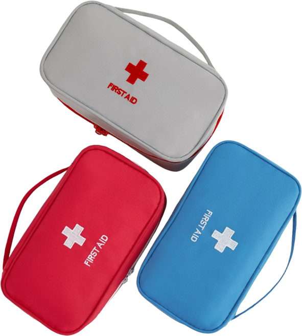 랑고 B급 휴대용 구급 파우치 여행용 파우치, 1개, 레드