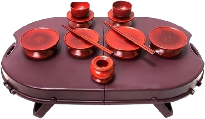 휴대용 물푸레 원목제기13p 세트 가방 산소에서 간단한 성묘에, 휴대용제기 물푸레 나무접시13p, 1세트