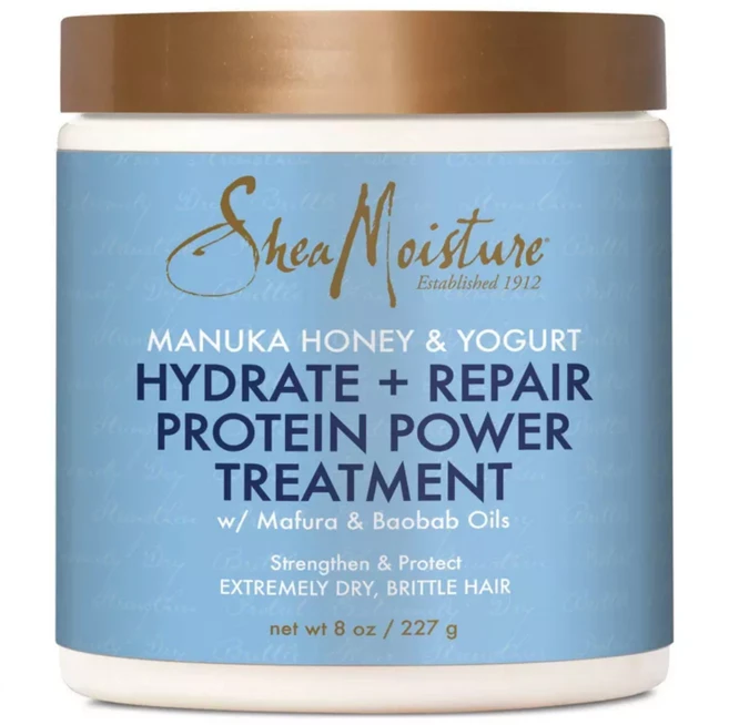 시어모이스처 마누카 허니 & 요거트 하이드레이트 + 리페어 프로틴 파워 트리트먼트, 227g, 1개 - 쿠팡