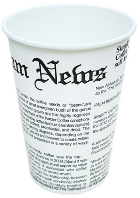 더컵 영문화이트 인쇄종이컵 390ml, 1000개입, 1개