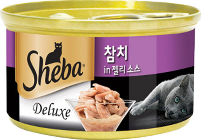 쉬바 반려묘용 간식 캔, 혼합맛(참치/젤리소스), 85g, 48개
