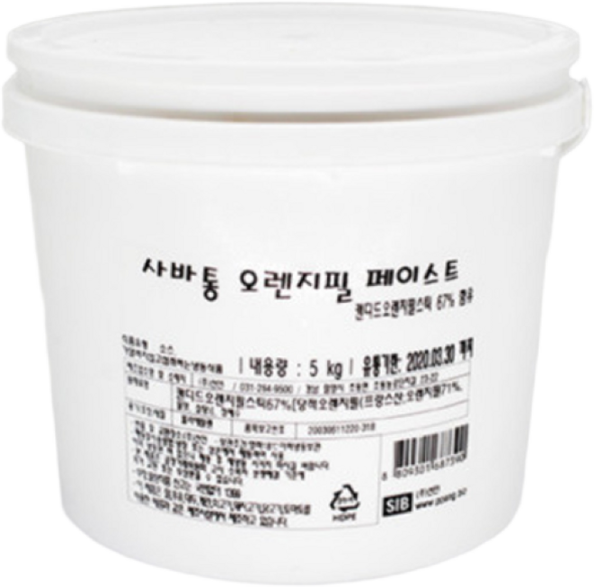 선인 오렌지필 페이스트 5kg, 1통