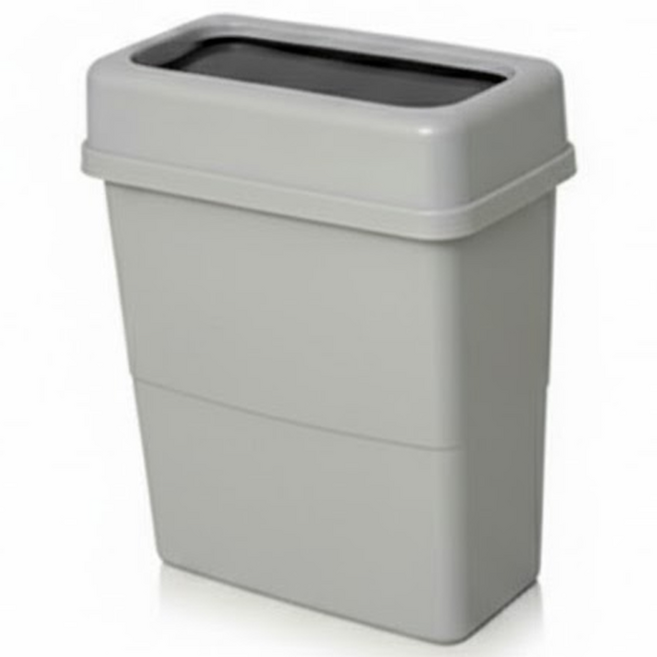 대형 슬림 휴지통 50L 70L 90L 뚜껑형 쓰레기통 블랙 그레이 분리수거 가능, 회색, M형뚜껑포함, 1개