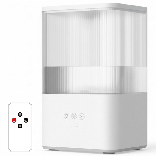 씽크라이프 대용량 4L 가정용 가습기 초저소음 리모컨 타이머 무드등 사무실 OK, 화이트(RR-H868T)