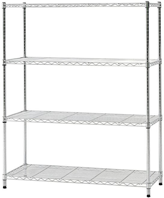 25파이 산업용 철제 수납 메탈랙 베란다 선반, 450x1050, 높이1500 4단