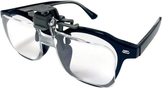 비버블리 클립 돋보기 클립형 확대경 핸드프리 렌즈 2배율, 돋보기CM001925, 1개