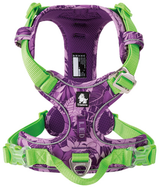 트루러브 에디션 강아지 하네스 TLH 5653, 하와이안퍼플, 1개