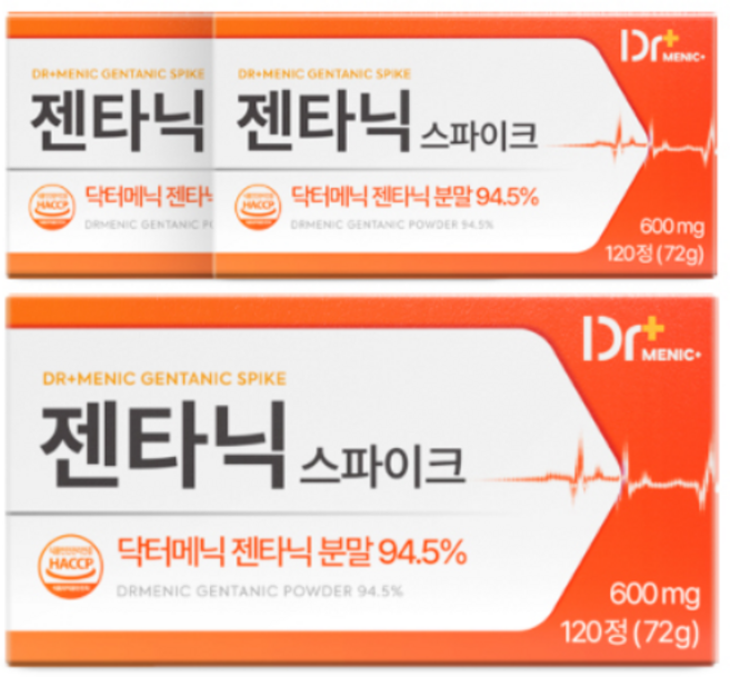 [정품 94.5%] 닥터메닉 젠타닉 스파이크 바나바잎 해썹 식약청인증, 3개, 120정