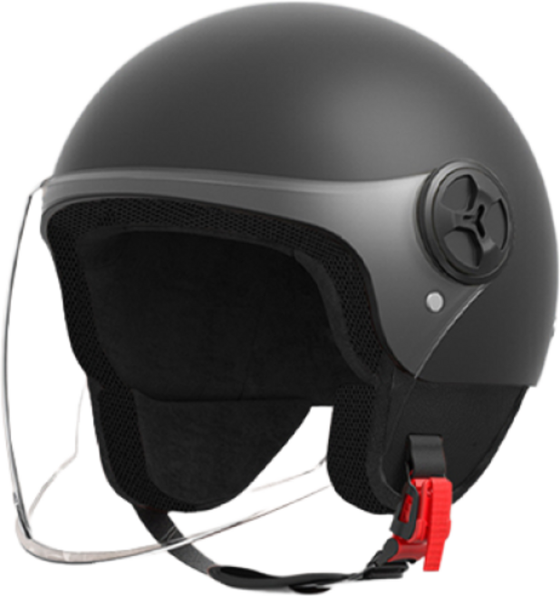 서브22 오토바이 스쿠터 메쉬 반모 헬멧, 매트블랙